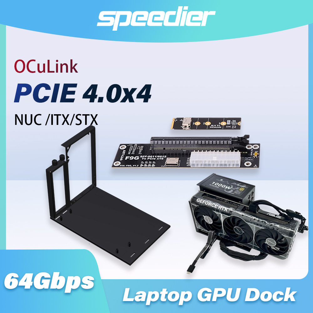 External Gpu Dock Pcie 4.0 Oculink - F9G 64Gbps OcuLink naar PCIE 4.0
