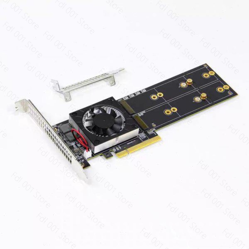 Quad M.2 Nvme Pcie Bifurcation Card - GEEN PCIe Bifurcatie nodig PEX8747 Quad