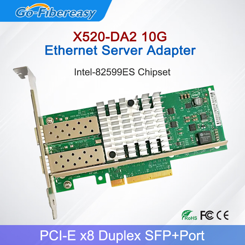 10Gb Sfp+ Pcie Network Card Dual Port - X520-DA2 10Gb SFP+PCI-E netwerkkaart NIC met
