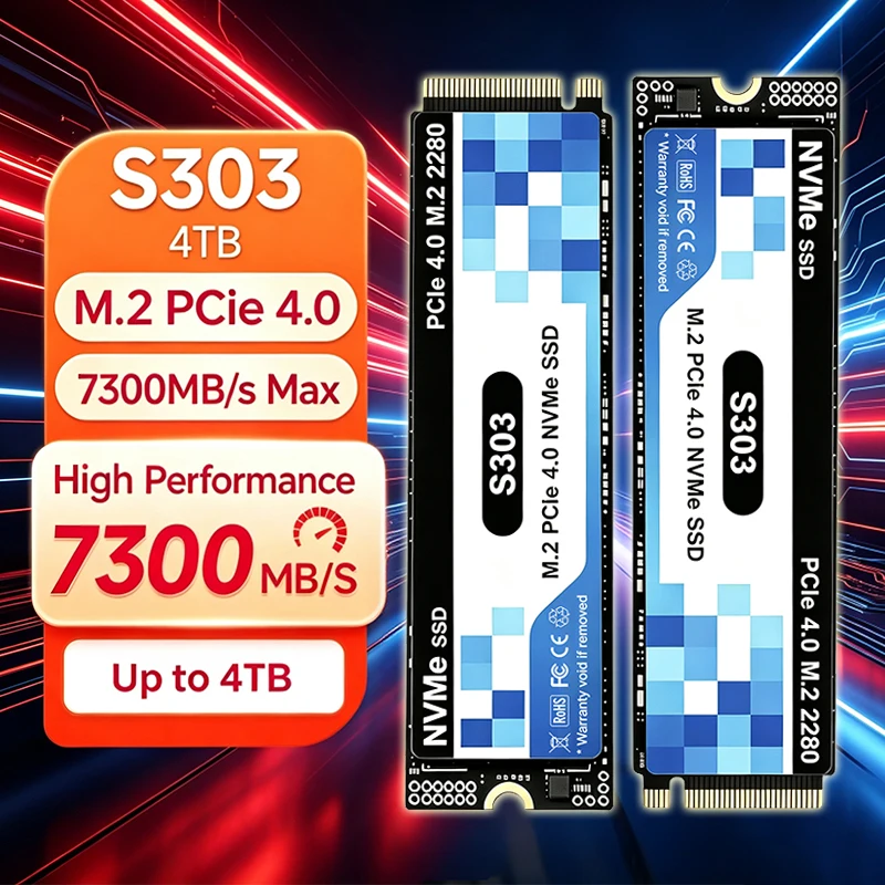 M.2 Nvme 4Tb Pcie 4.0 Ssd - 2026 Nieuwe Originele S303 M.2 SSD