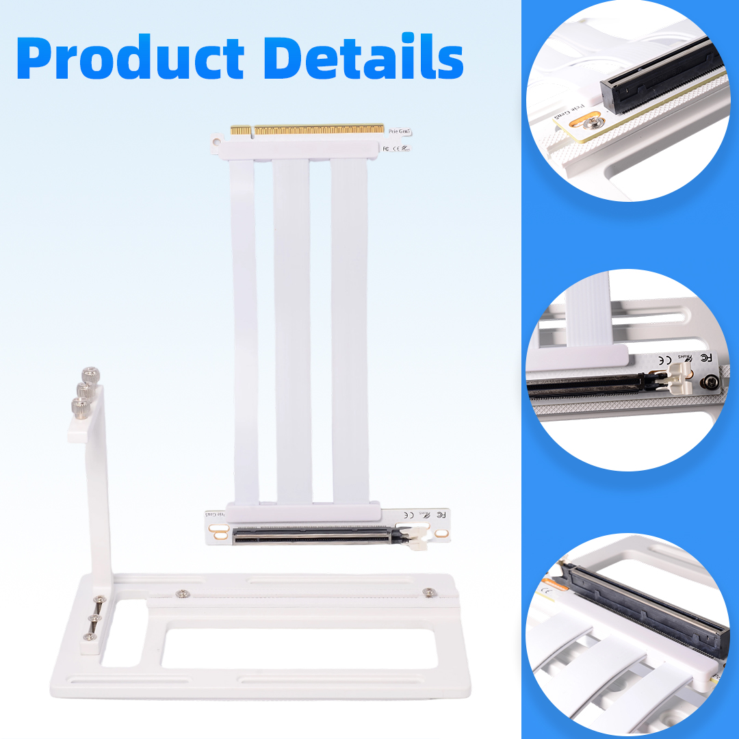 Pcie 4.0 X16 Riser Cable 90 Degree - PCIe 5.0/4.0/3.0 X16 90 graden Riser