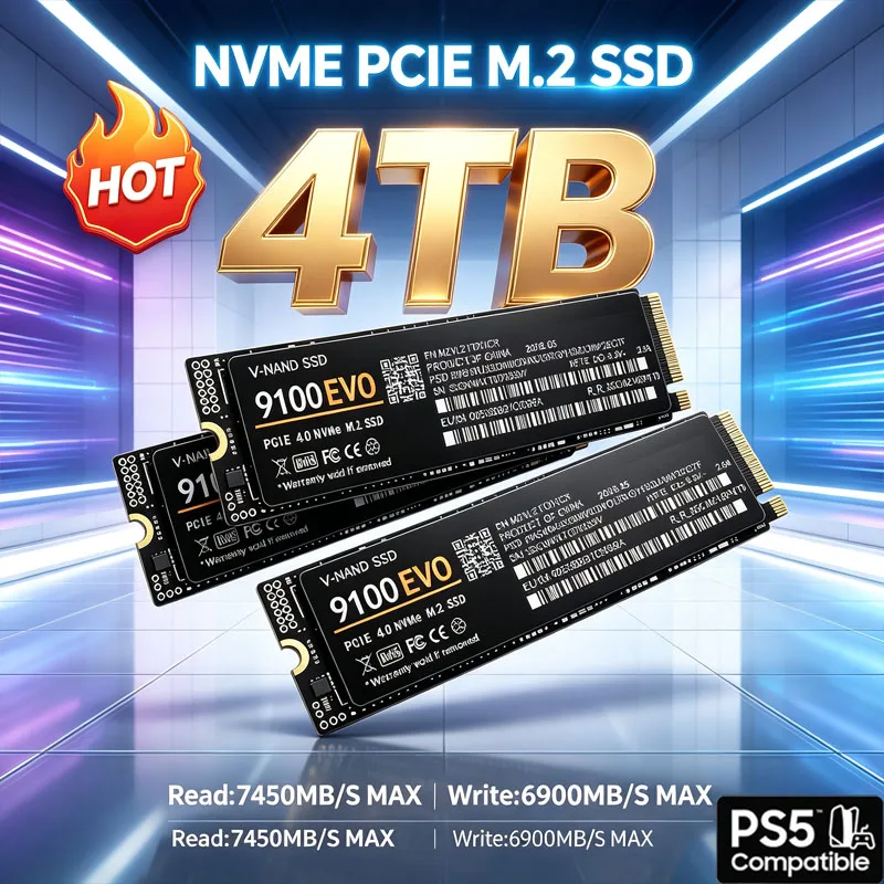 Gaming M.2 NVMe SSD 9100 EVO P - M.2 Nvme 4Tb Pcie 4.0 Ssd recensie en prijs
