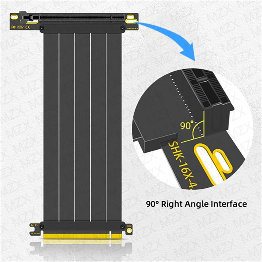 MZX PCIE 4.0 3.0 16X Riser Kab - Pcie 4.0 X16 Riser Cable 90 Degree recensie en prijs