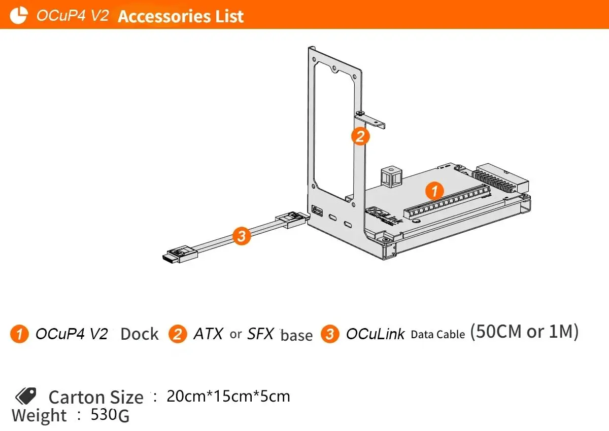 OCuP4V2 OCuLink GPU Dock met R - External Gpu Dock Pcie 4.0 Oculink recensie en prijs