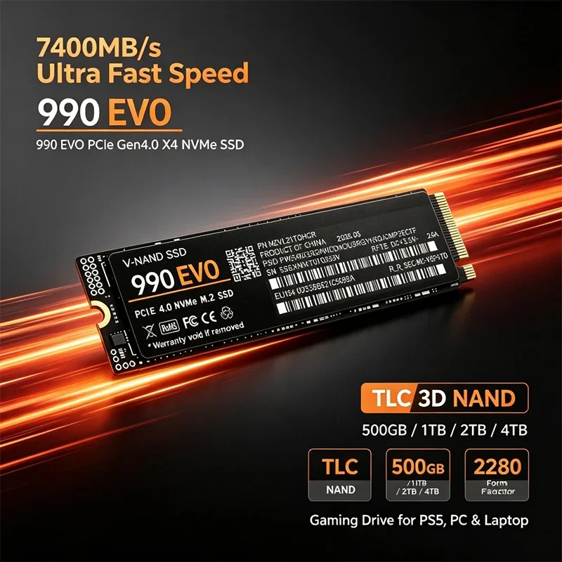 Gaming M.2 NVMe SSD 990 EVO PC - M.2 Nvme 4Tb Pcie 4.0 Ssd recensie en prijs