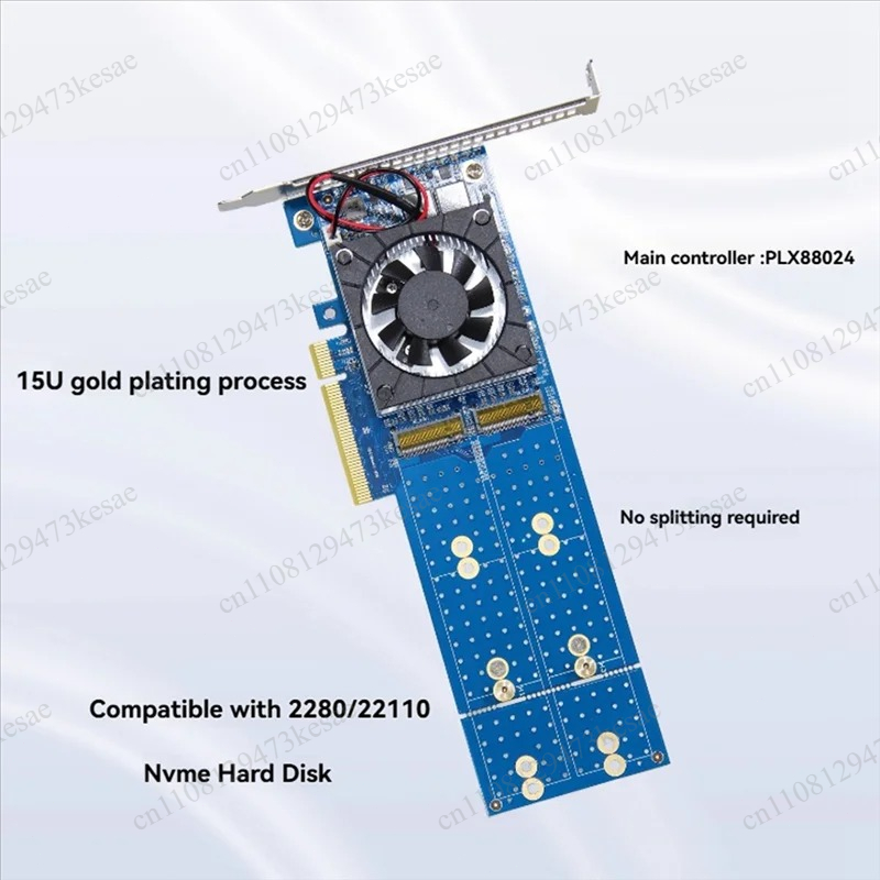 PCIe 4.0 NVMe M.2 uitbreidings - Quad M.2 Nvme Pcie Bifurcation Card recensie en prijs
