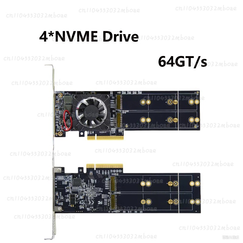 PEX8747 Chip PCIe 3.0 X8 Quad  - Quad M.2 Nvme Pcie Bifurcation Card recensie en prijs